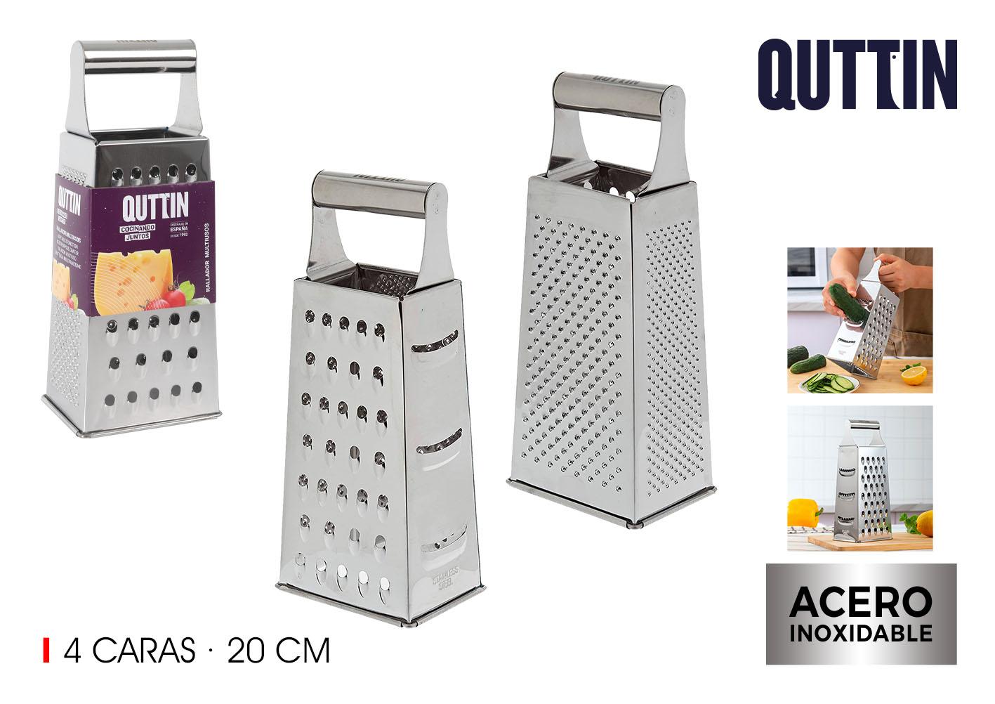 Quttin Rallador Multiusos 4 Caras de Acero Inoxidable 20 cm (12 Unidades)