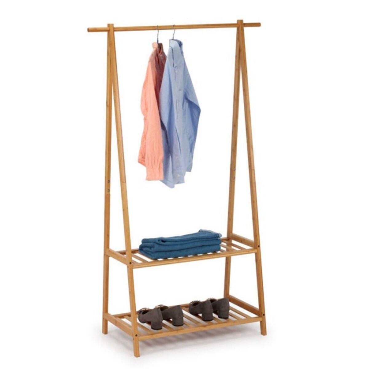 DKD Home Decor Perchero de Pie Basicos de Bambú Natural para Ropa y Accesorios - Organizador de Recibidor 43 x 152 x 90 cm