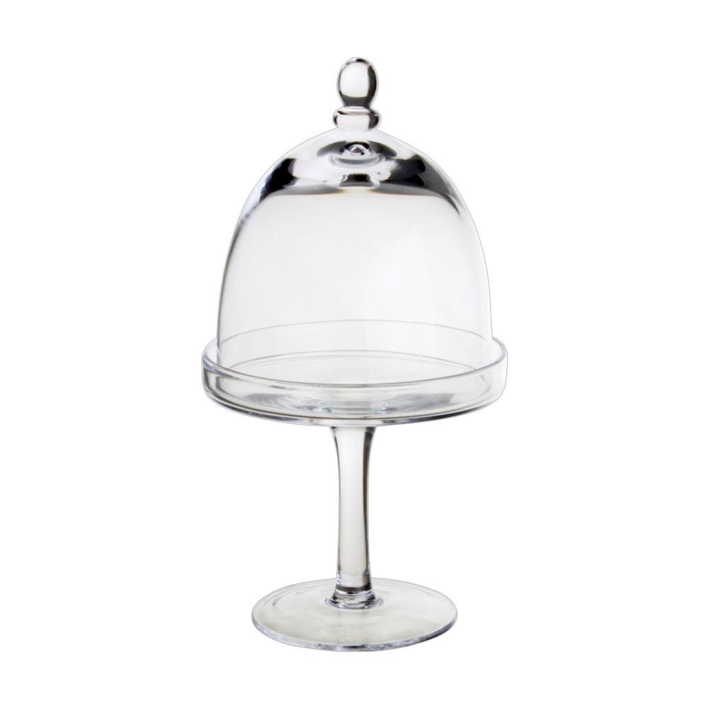 Avet Pastelera Con Pie y Tapa de Cristal - 15 cm Diámetro y 27 cm Altura