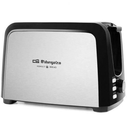 Orbegozo TO 3060 Tostadora 2 Rebanadas 750W Acero Inoxidable Plata, 7 Niveles de Tostado, Descongelar y Recalentar, Bandeja Recogemigas