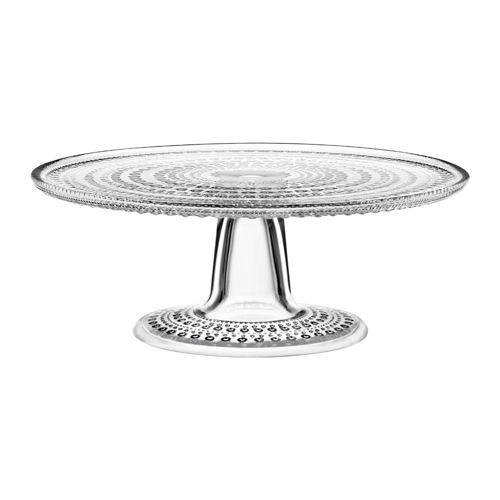 Iittala Kastehelmi Pastelera con Pie Clear Transparente - Soporte para Tartas, Pasteles y Dulces - Diámetro 24 cm - Juego de 2 Unidades