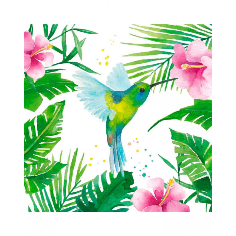 PACK SERVILLETAS 33X33 TROPICAL HUMMINGBIRD