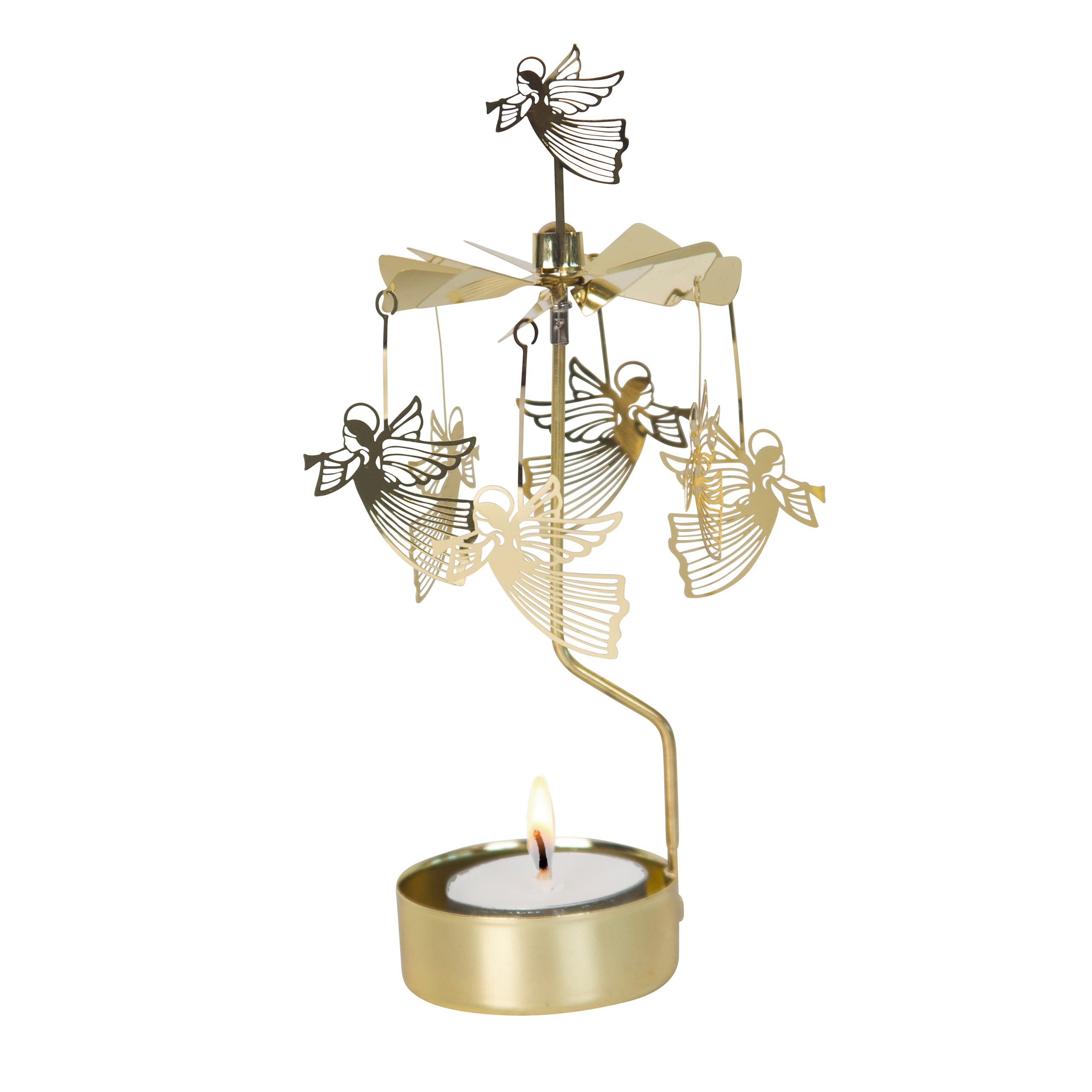 Carrillón con ángeles voladores Dorado