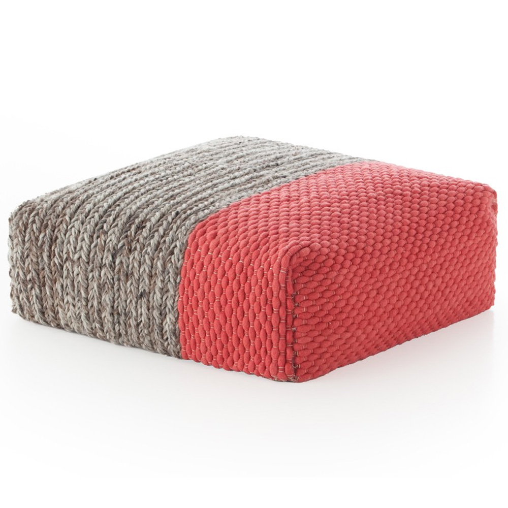 Puf Mangas Space Square Plait Coral GAN