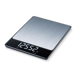 Beurer Balanza de Cocina Acero Inoxidable KS-34-XL con Función de Retención y Pantalla Invisible