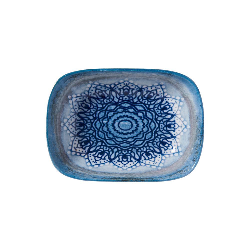 Avet Fuente Oval 12 cm Stoneware Colección Blue Voyage - Pack 12 Unidades