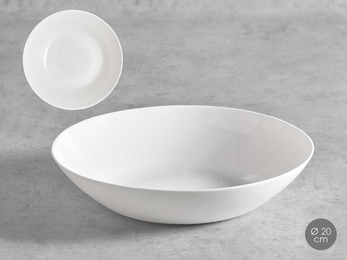 Vivalto Plato Hondo Liso Opal 20 cm Blanco (24 Unidades)