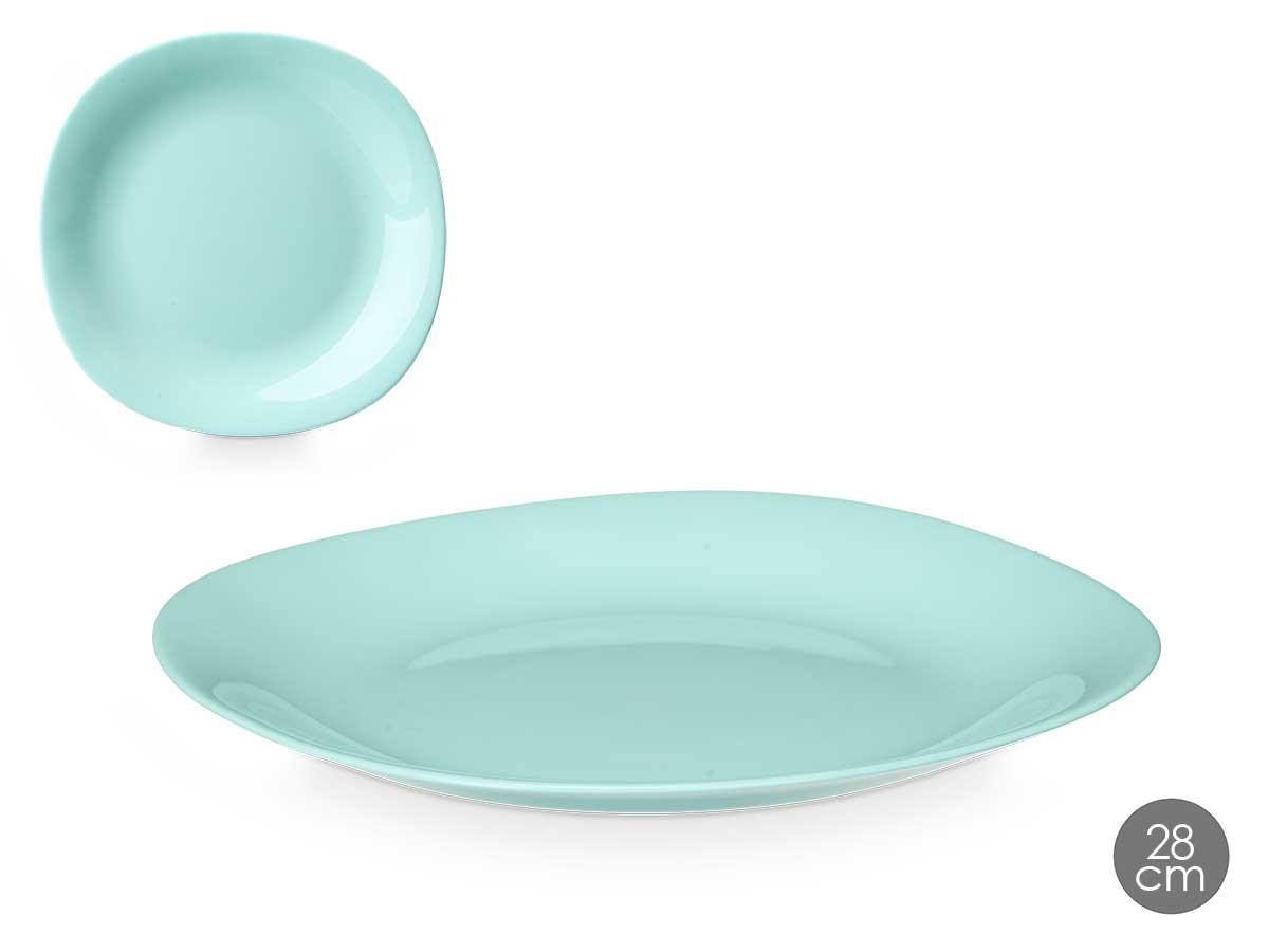 Vivalto Plato Llano Cuadrado Opal Verde 28 cm (24 Unidades)