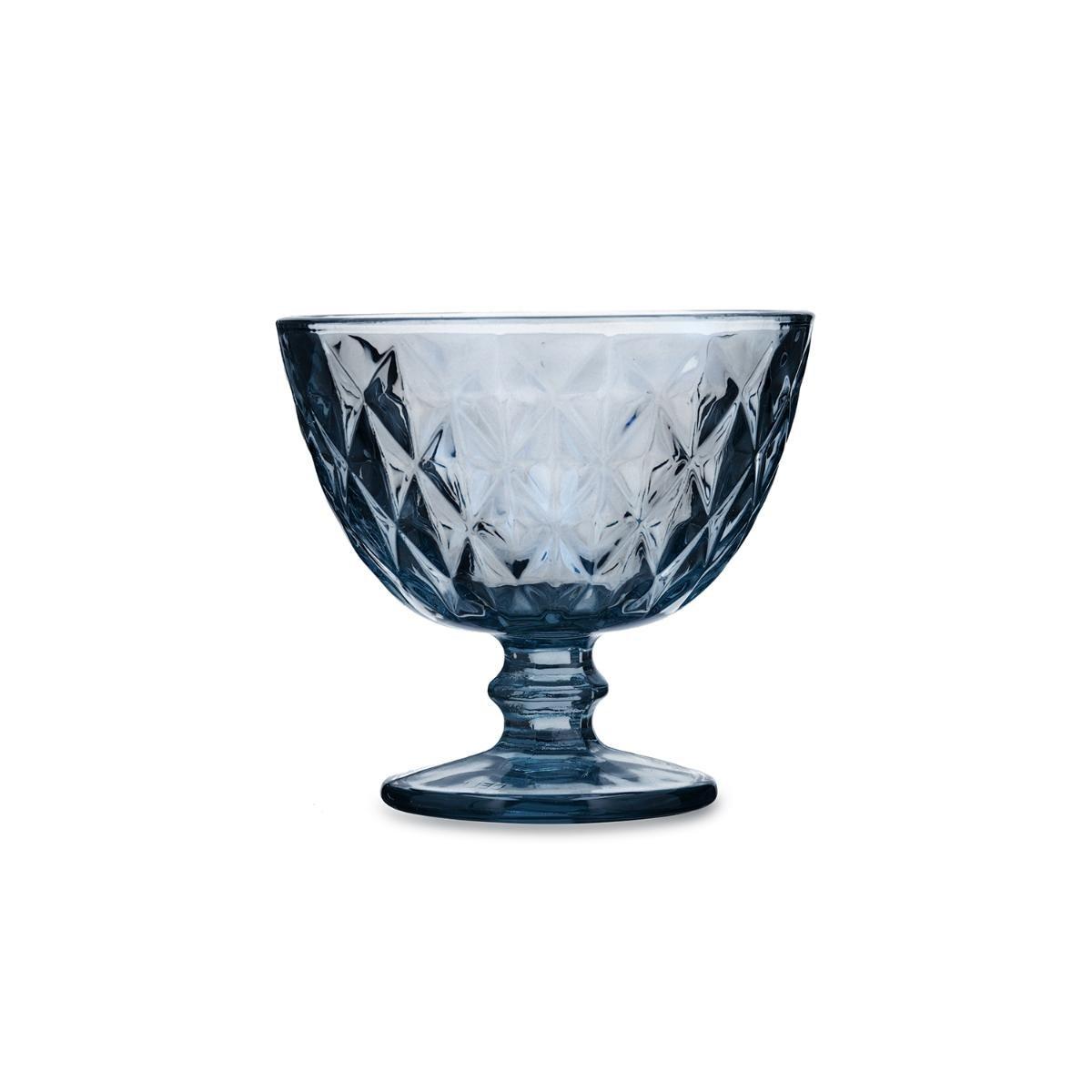 Quid Copa de Helado Maia de Vidrio 30 cL Azul con Relieve (24 Unidades)