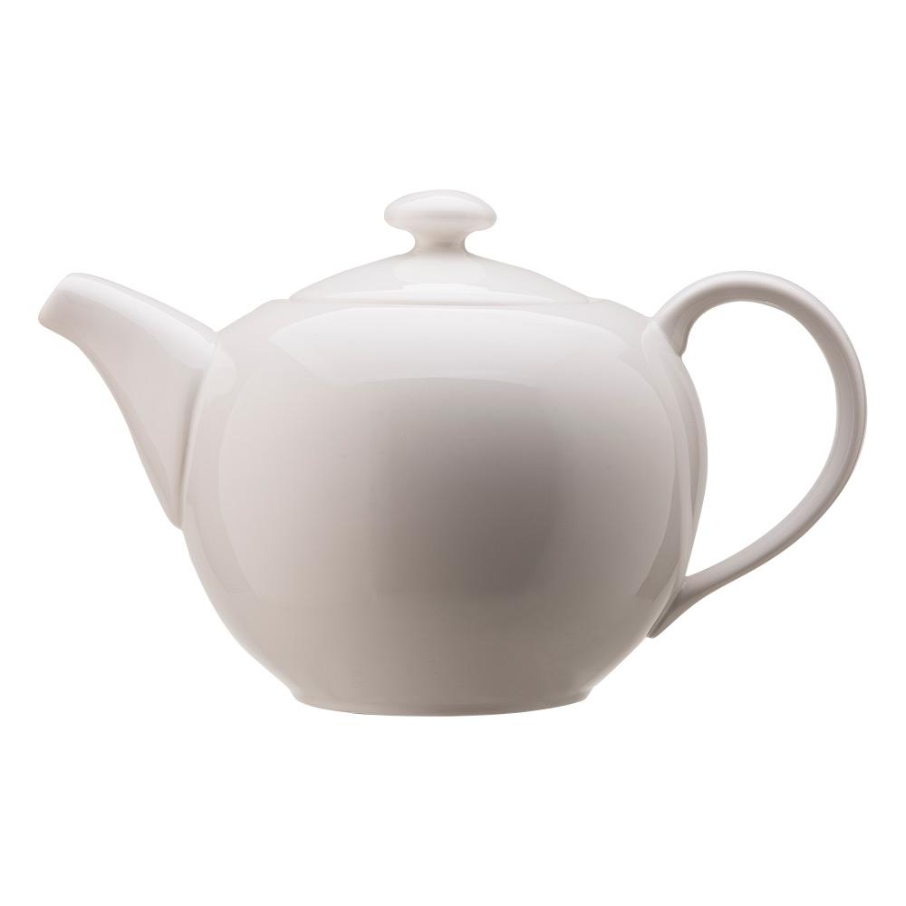 Avet Tetera con Tapa Plain White 775 Ml para Hostelería, Blanco Puro, Alta Resistencia, Apta Microondas y Lavavajillas