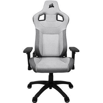 Corsair Silla Gaming T3 Rush (2023) Grey/Silver, 4D Reposabrazos, Peso Máx. 120 kg, CF-9900022-WW