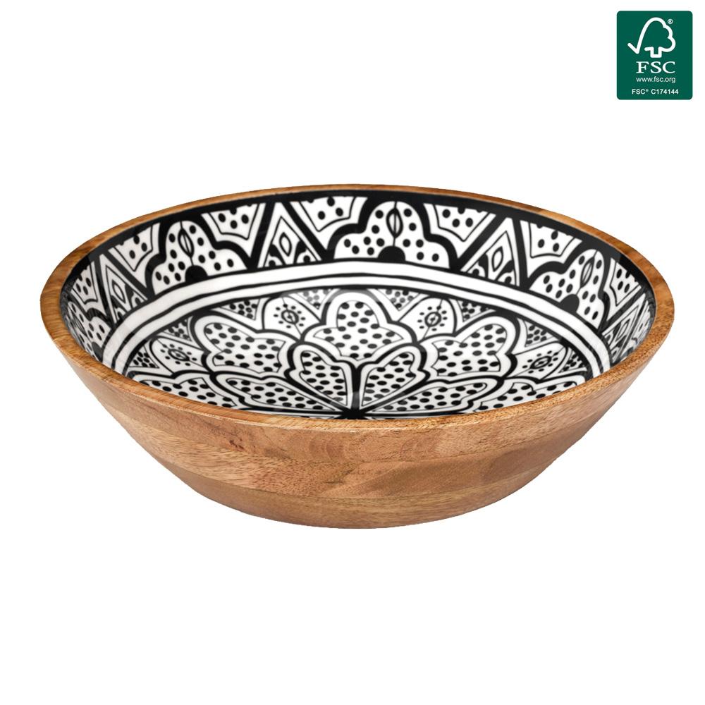 Home Deco Factory Ensaladera Dune Negro Colección Mirage - Diámetro 28 cm