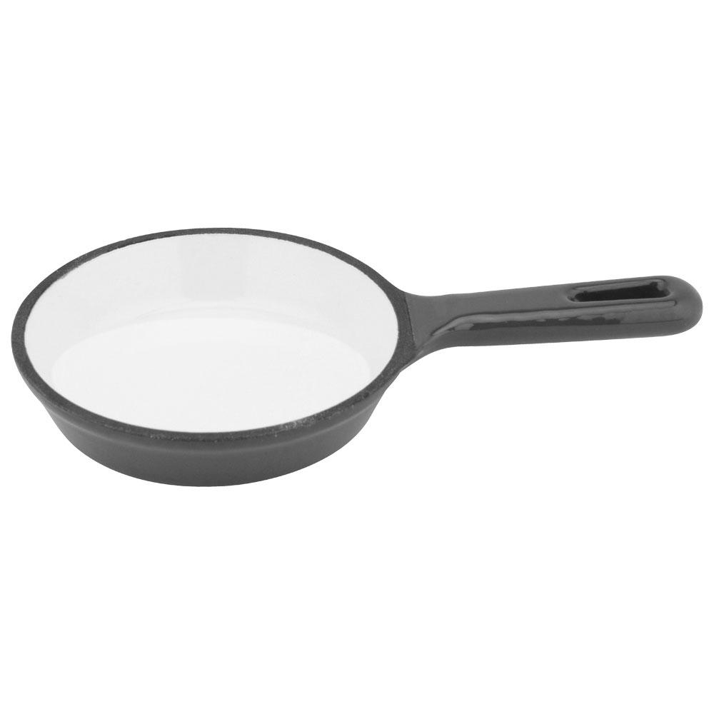 1946 Mini Sartén para Porciones Individuales de Hierro Esmaltado Gris, Ø10 cm (100 ml), Fondo Inducción, Apta para Horno y Todo Tipo de Cocinas