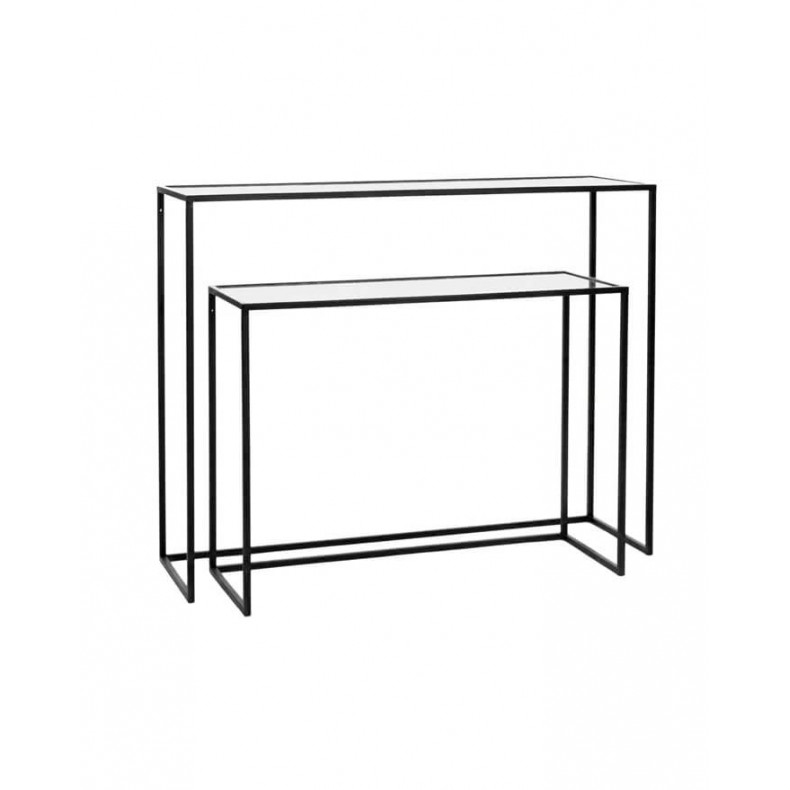 SET 2 CONSOLAS ESZENTIAL 80/100CM NEGRO