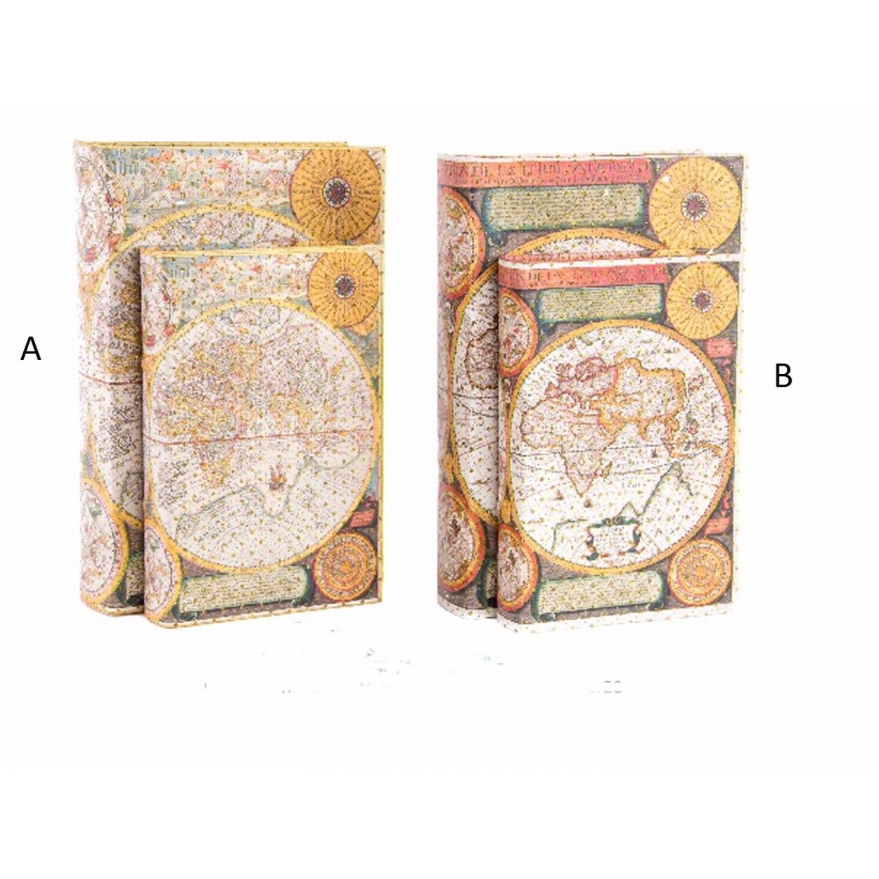 Caja de madera forma de libro Set de 2