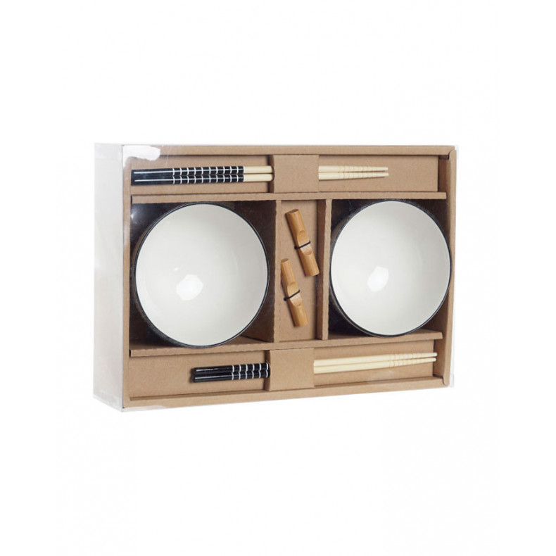 SET SUSHI 6 PIEZAS BAMBÚ/ GRES BLANCO