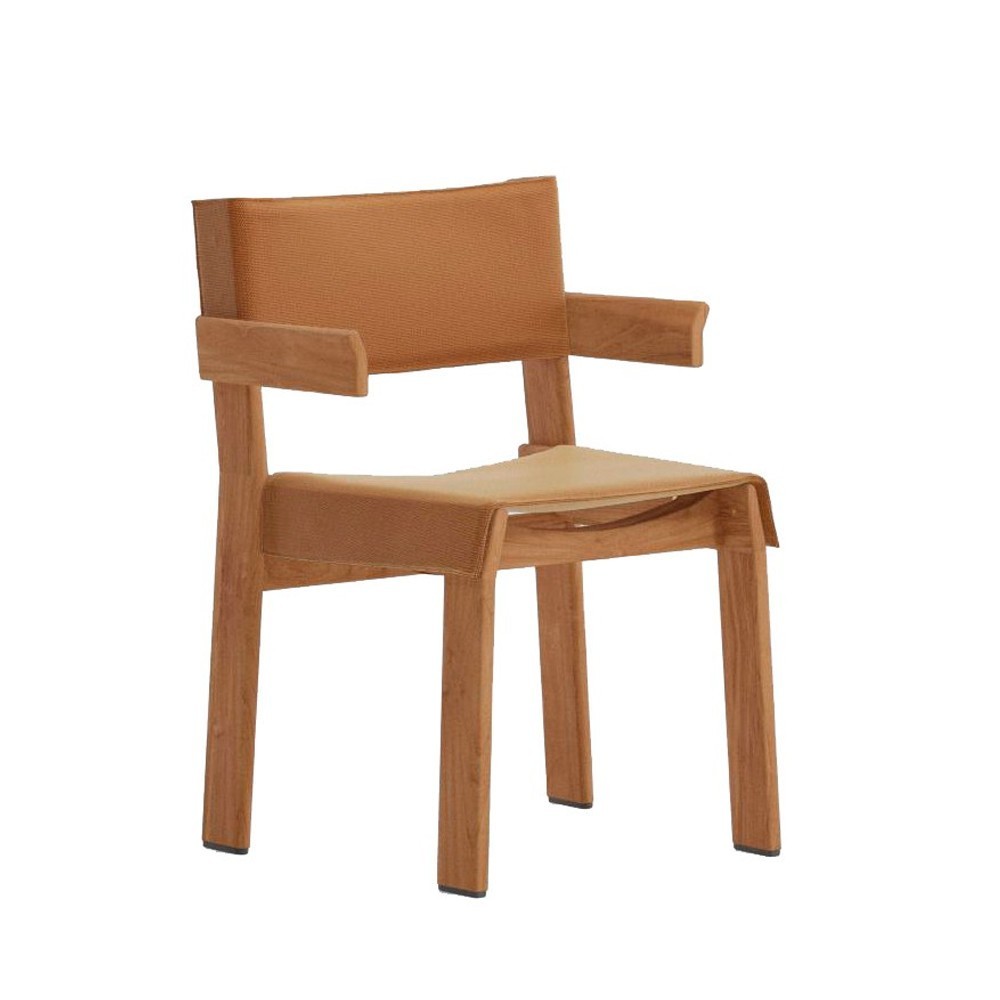 Silla comedor brazos Band teca Kettal