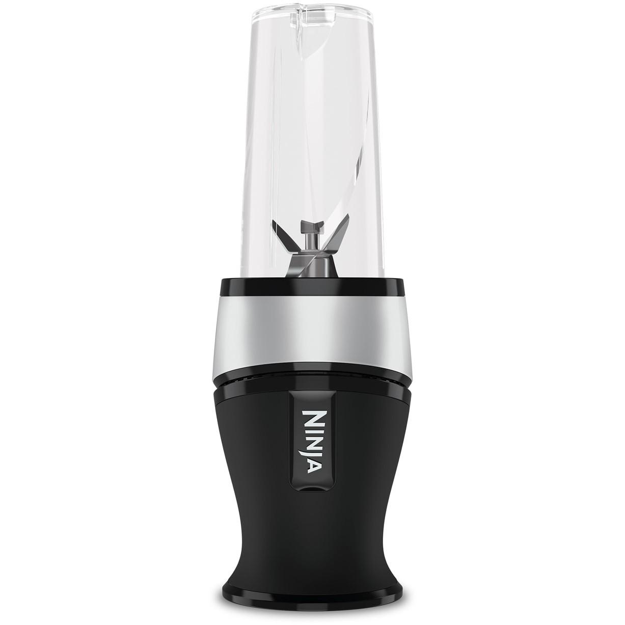 Ninja QB3001EUS Batidora de Vaso para Smoothies 700W con 2 Vasos y Tapas de Viaje, Acero Inoxidable