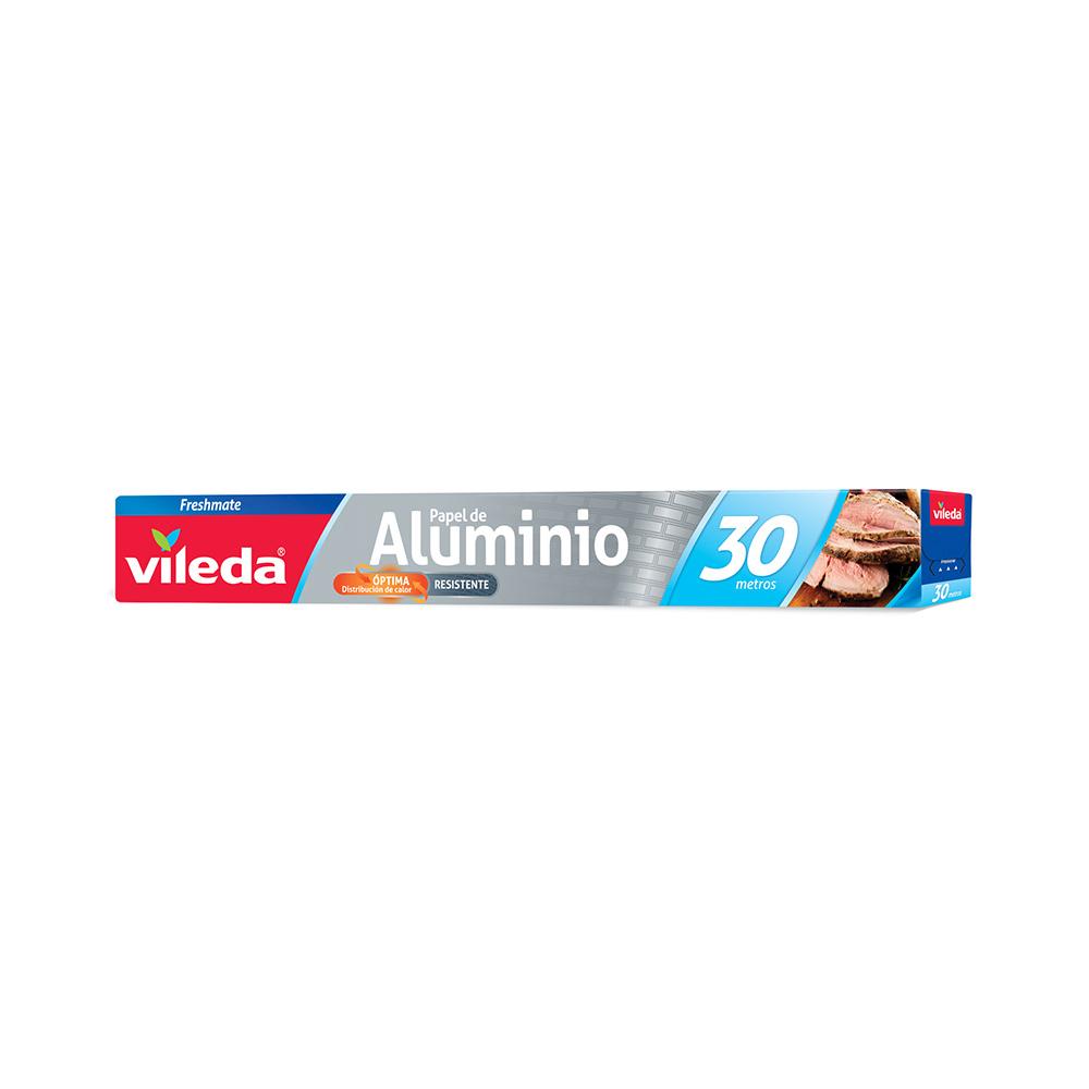 Vileda Freshmate Papel Aluminio 25m, Estructura Hexagonal, Mayor Resistencia y Flexibilidad, 151845