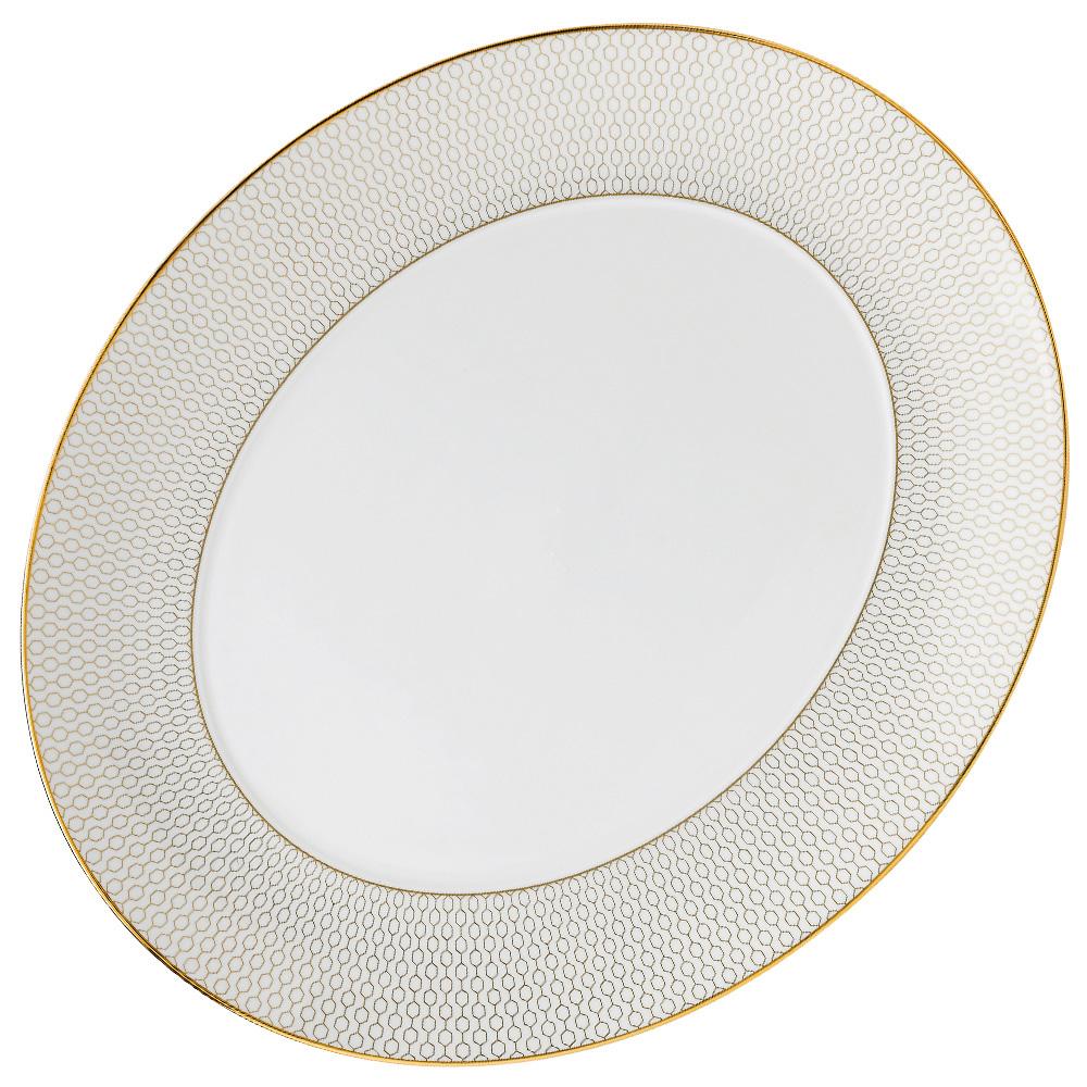 Wedgwood Fuente Oval Arris-Gio Gold 33 cm Bone China