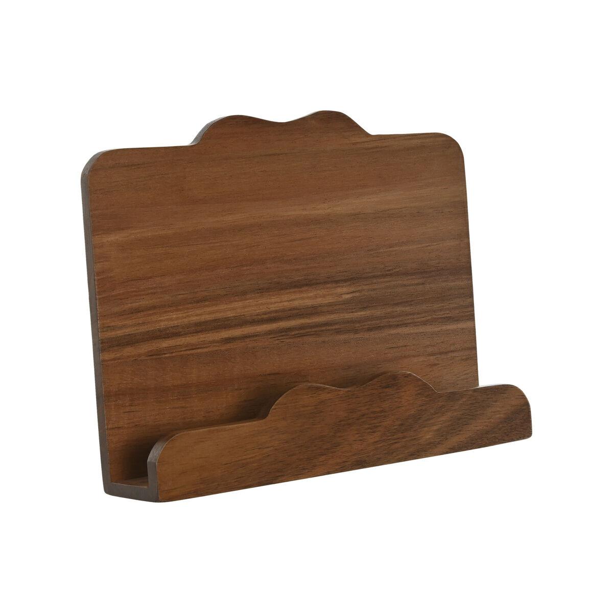 DKD Home Decor Atril Basicos para Tablet Madera Acacia Natural - 25 cm Ancho x 19 cm Largo x 5 cm Alto