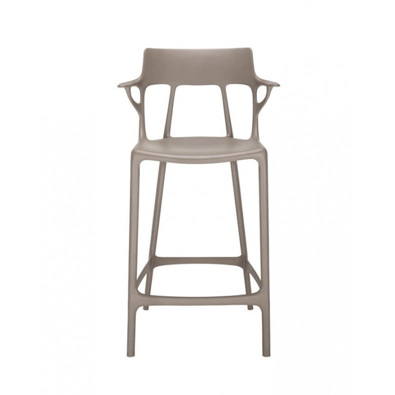 TABURETE A.I. RECYCLED 65CM GRIS