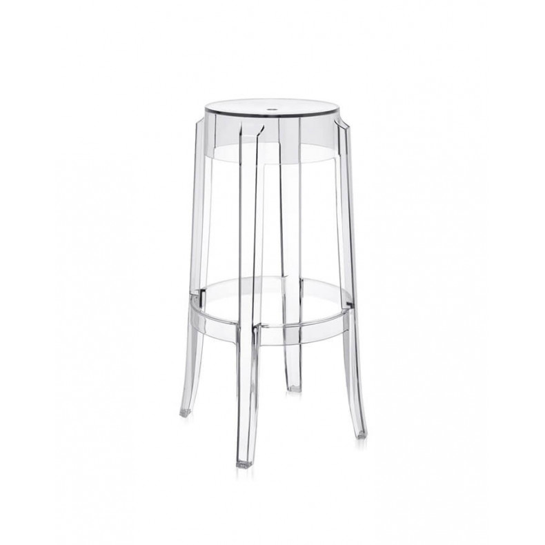TABURETE CHARLES GHOST 75 CM CRISTAL
