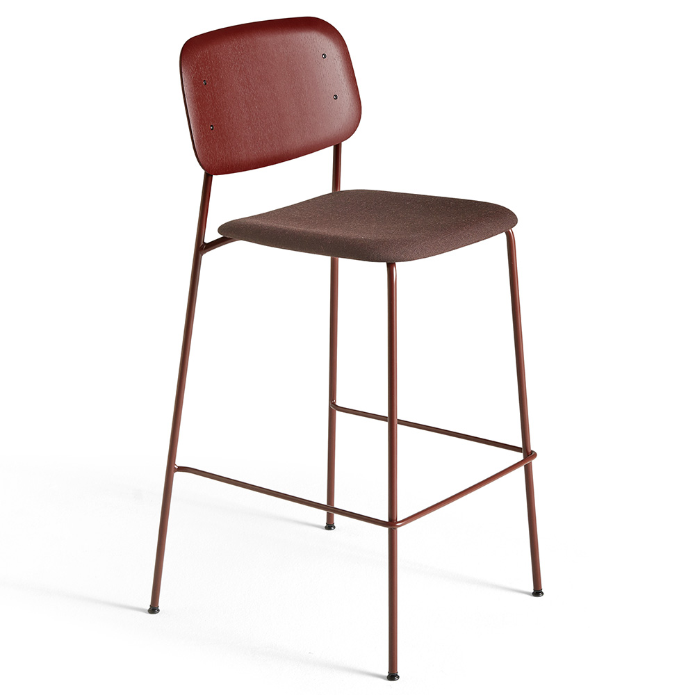 Taburete Soft Edge 90 asiento tapizado Hay