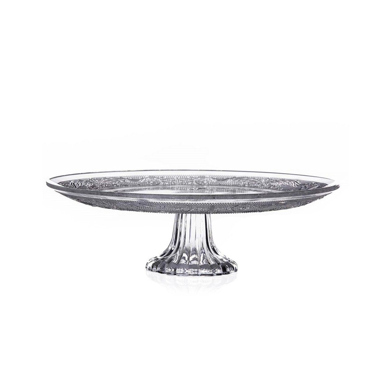 *TARA* Bandeja con pie romance transparente