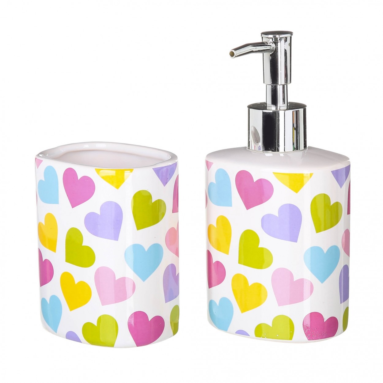 *TARA* Dosificador de jabón alegre y colorido con vaso "Heart" *TARA*