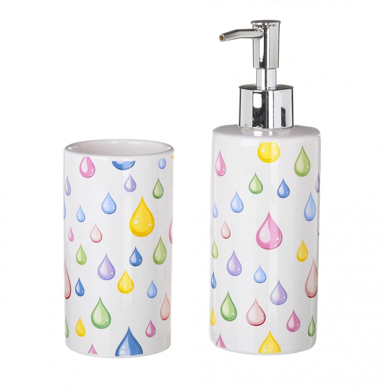 *TARA* Set de baño modelo gotas en cerámica