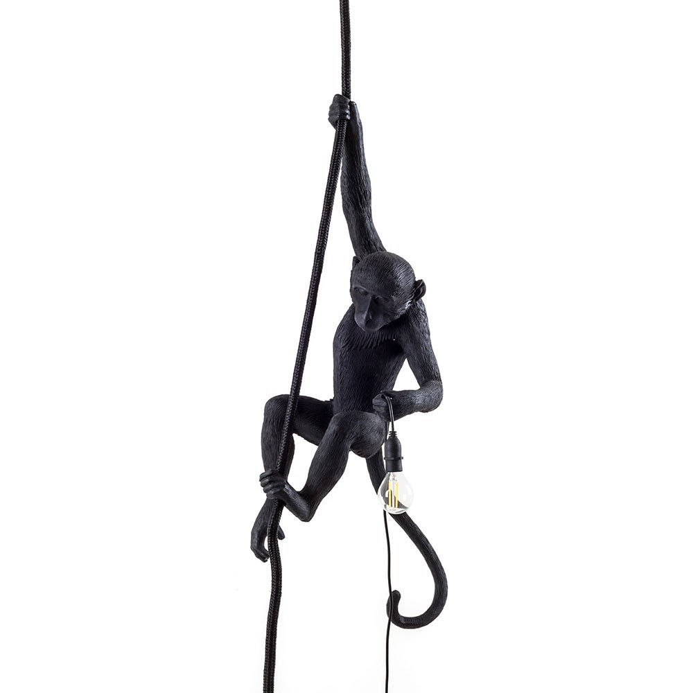 The Monkey Lamp Ceiling black Seletti