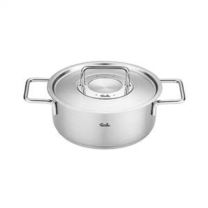 Fissler Pure Profi Cacerola de 24 cm con tapa de metal - Acero inoxidable reciclado - Ref 08612424000/0