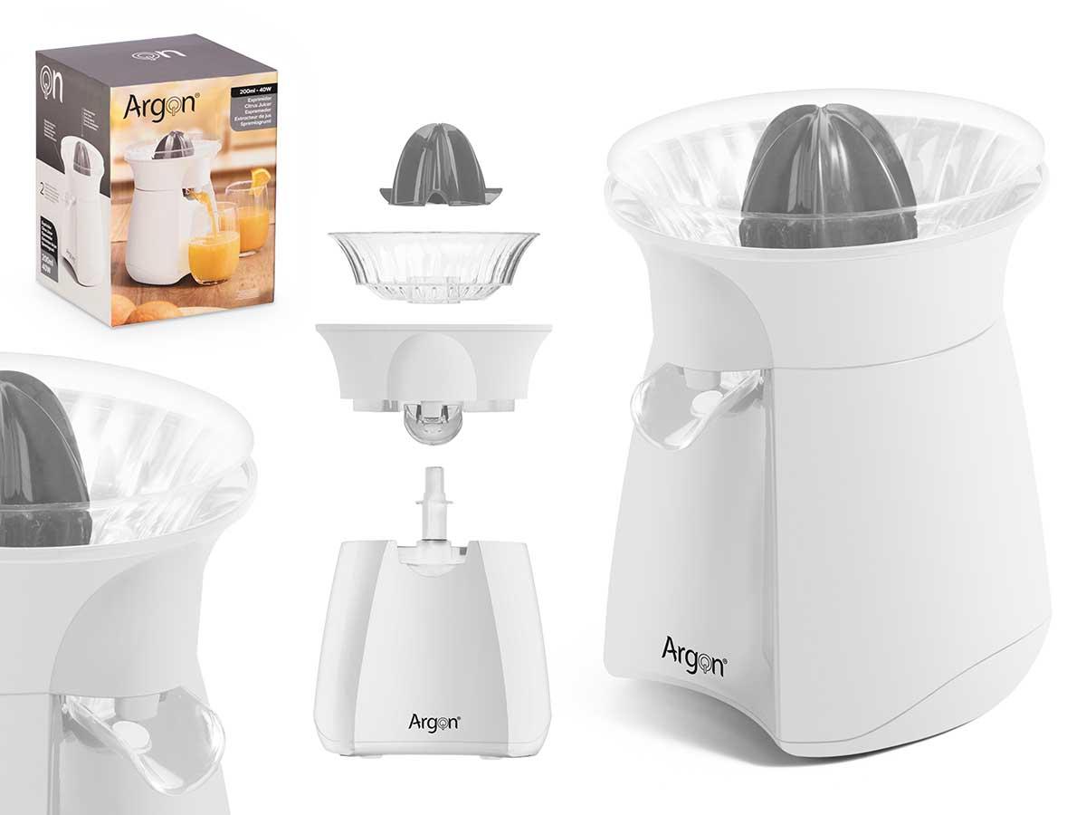 Argon Exprimidor Cónico Blanco Gris 40W 15.7x21.5x15.7 cm (6 Unidades)