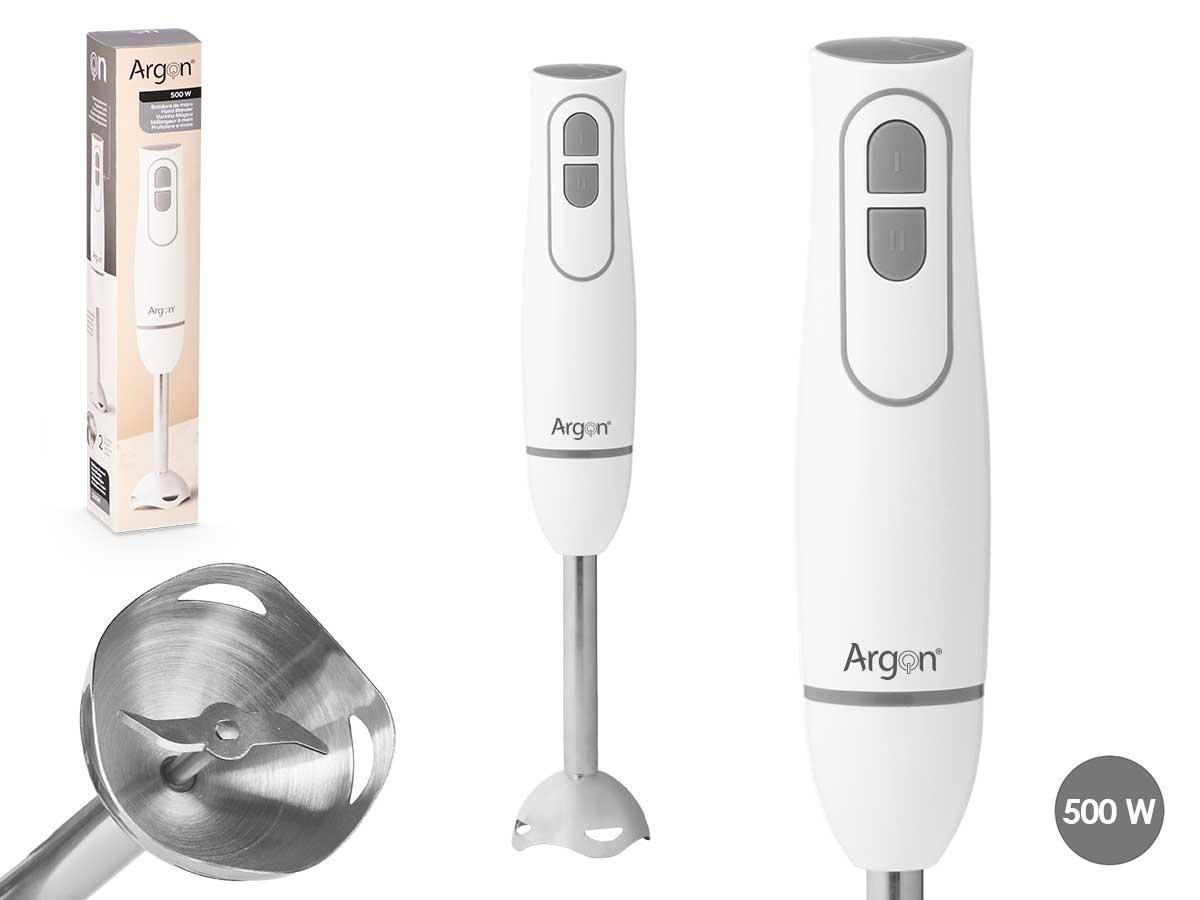 Argon Batidora Blanca Gris 500W 6.5x36x6.5 cm (8 Unidades)