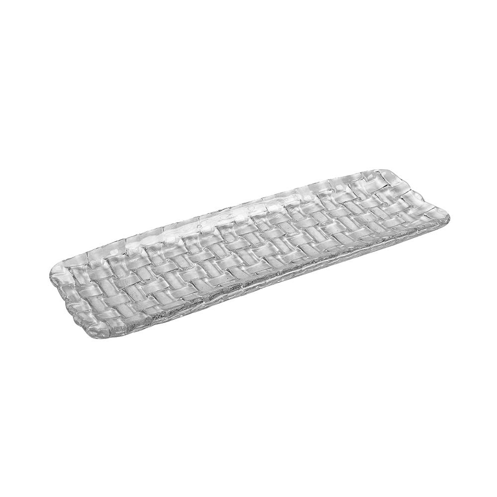 Avet Colección Braid: Fuente Rectangular de Servir 30,5x8,4 cm Altura 2,4 cm - Pack de 6 Unidades - Apta para Lavavajillas