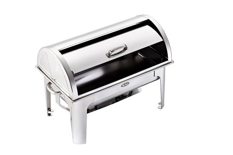 Leone P5007 Chafing Dish GN 1/1 con Soporte, 61x36x43 cm, Recipiente Extraíble, Apto Lavavajillas Horno Congelador