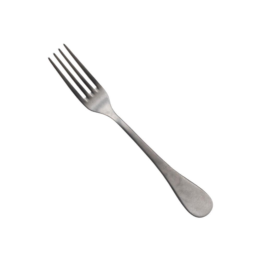 Herdmar Tenedor de Postre Colección Rocco Old de Acero Inoxidable - Set de 12 Unidades