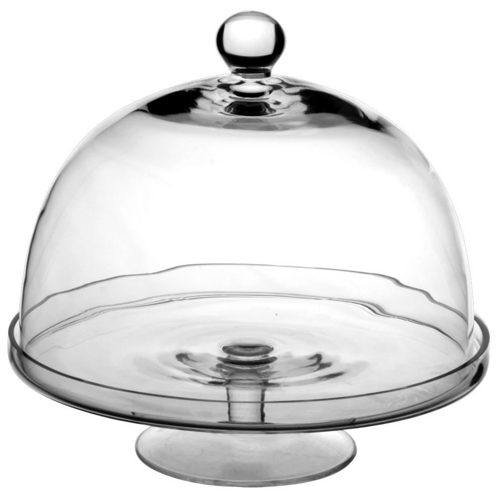 Avet Pastelera Redonda con Pie y Tapa de Cristal 30 cm Diámetro x 27,5 cm Altura