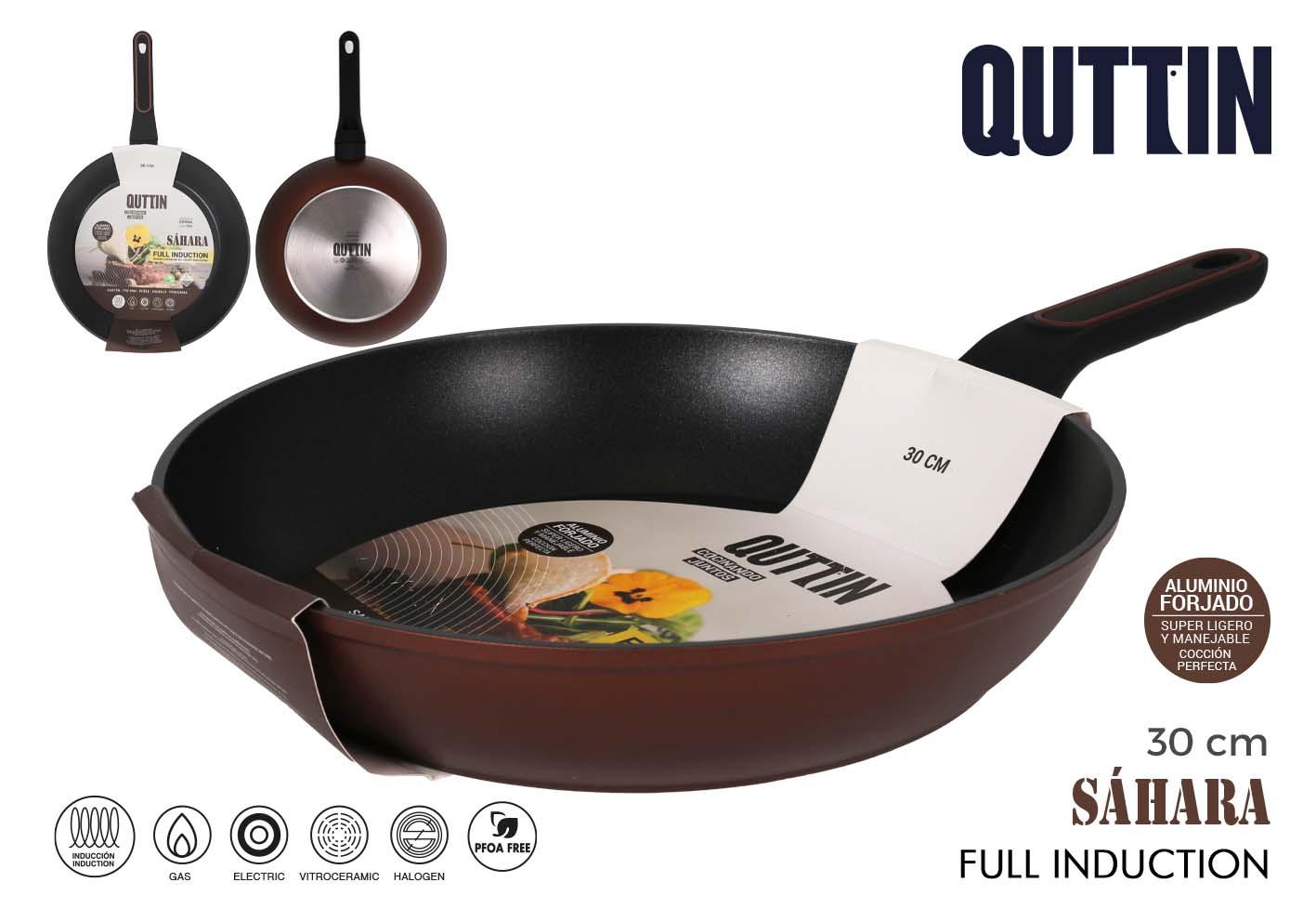 Quttin Sartén de Aluminio Forjado con Mango Soft 30 cm (4 Unidades)