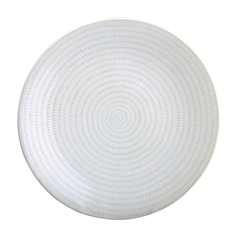 Avet Plato Llano Stoneware 27,5 cm Colección Rice, Set de 6 Unidades