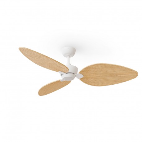 Ventilador de Techo Sulion Alma L Blanco 3 palas Madera Clara Con luz