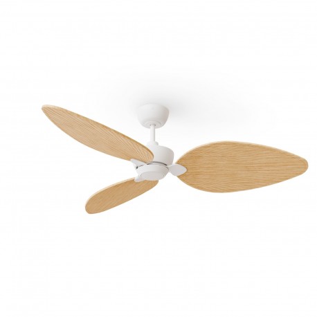 Ventilador de Techo Sulion Alma L Blanco 3 palas Madera Clara Sin luz