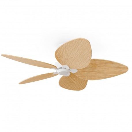 Ventilador de Techo Sulion Alma L Blanco 5 palas Madera Clara Con luz