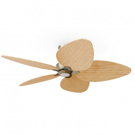 Ventilador de Techo Sulion Alma L Latón 5 palas Madera Clara Con luz