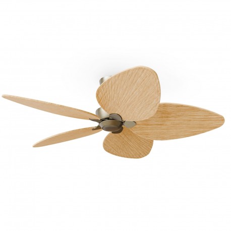 Ventilador de Techo Sulion Alma L Latón 5 palas Madera Clara Sin luz