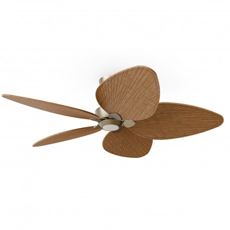 Ventilador de Techo Sulion Alma L Latón 5 palas Madera Media Con luz