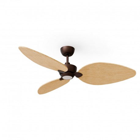 Ventilador de Techo Sulion Alma L Marrón 3 palas Madera Clara Con luz