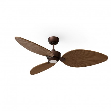 Ventilador de Techo Sulion Alma L Marrón 3 palas Madera Oscura Con luz