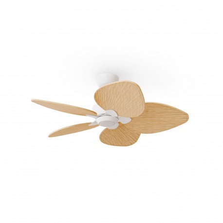 Ventilador de Techo Sulion Alma S Blanco 5 palas Madera Clara Con luz